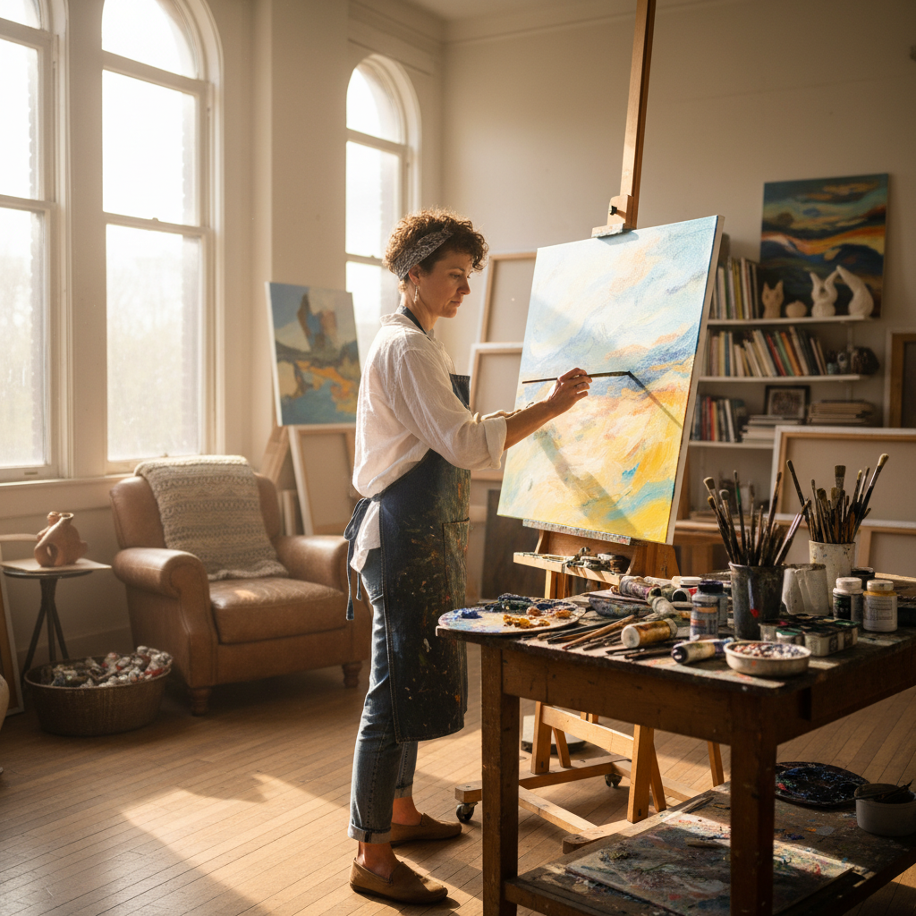 Artist at work